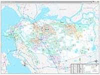Contra Costa, Ca Carrier Route Wall Map